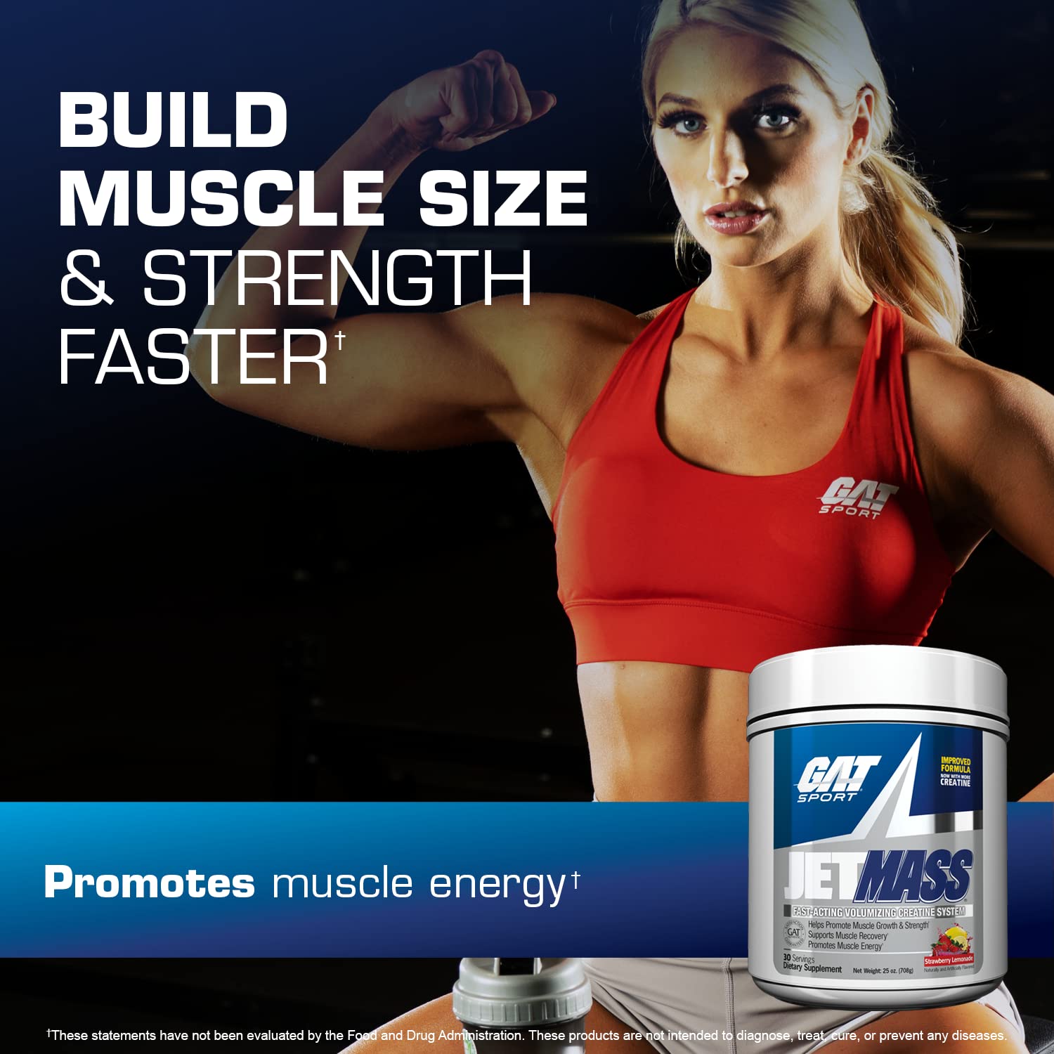 GAT SPORT JetMass glass-water-mix presents refreshing post-workout ritual