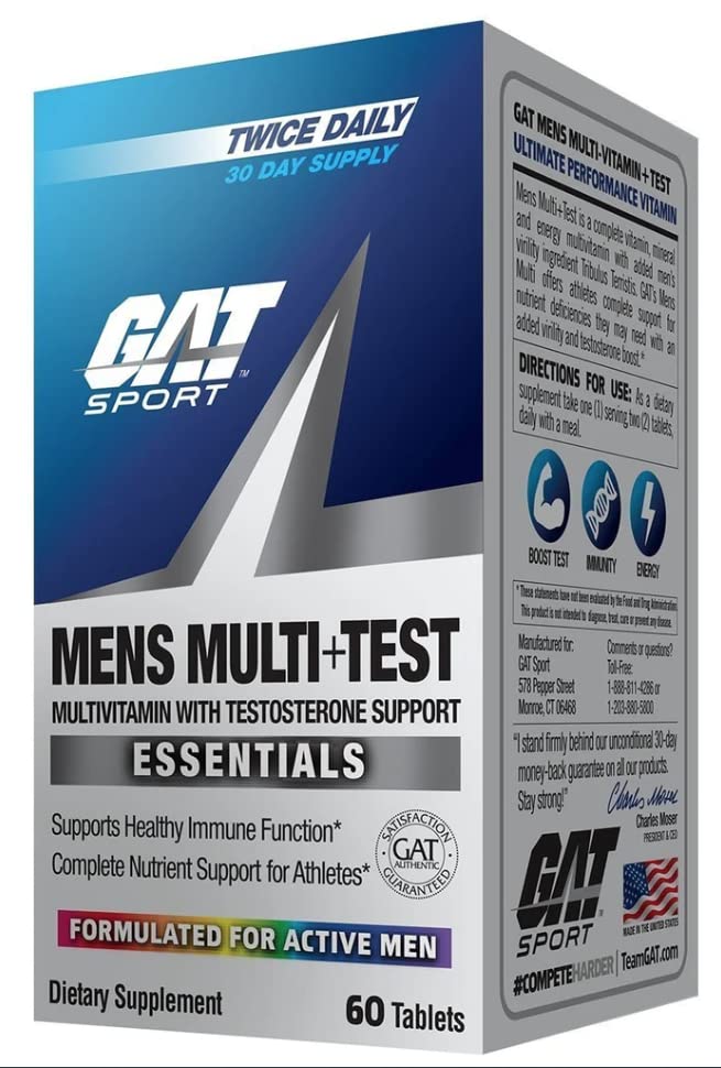 GAT SPORT bottle side view shows ingredients supporting daily energy.