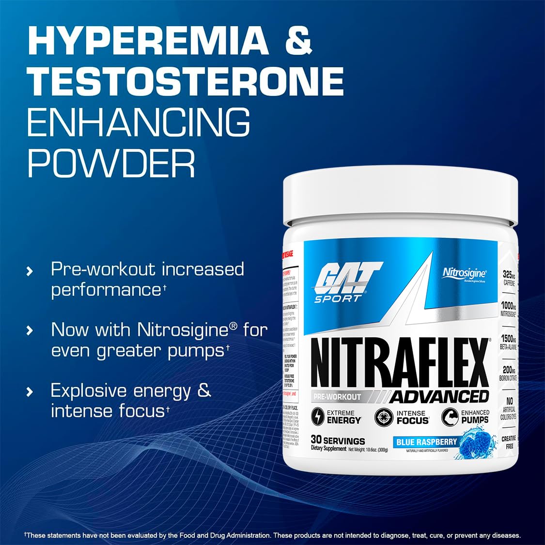Nitraflex bottle with label visible for clear dosing and trusted performance support.