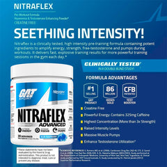 Close-up of ingredients highlighting Nitrosigine and L-Citrulline for better pumps.