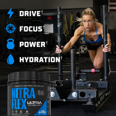 Nitraflex Ultra label close-up showing formulation and branding.