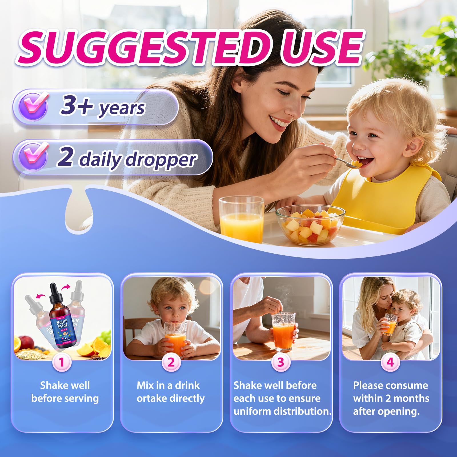 Packaging shows safety seals and third-party testing for purity