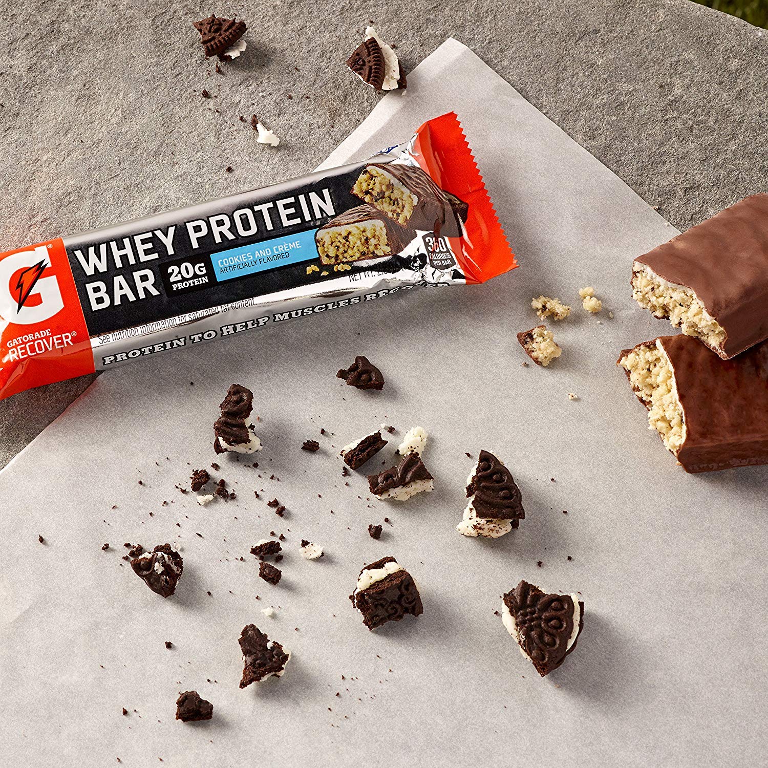Individually wrapped Gatorade bars ready to enjoy on the go.