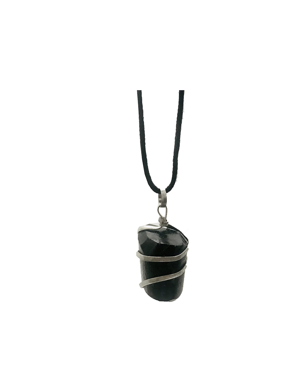 Gavya International black tourmaline necklace pendant for grounding during meditation.
