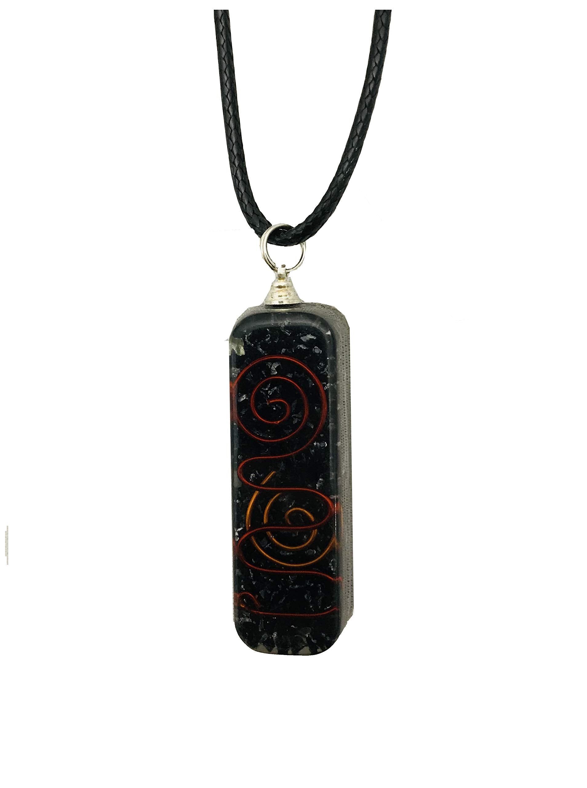 Gavya International black tourmaline pendant close-up for grounding energy