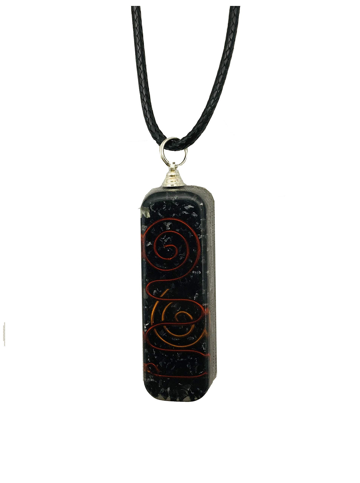 Gavya International black tourmaline pendant close-up for grounding energy