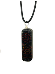 Gavya International black tourmaline pendant on neck elevating style and focus