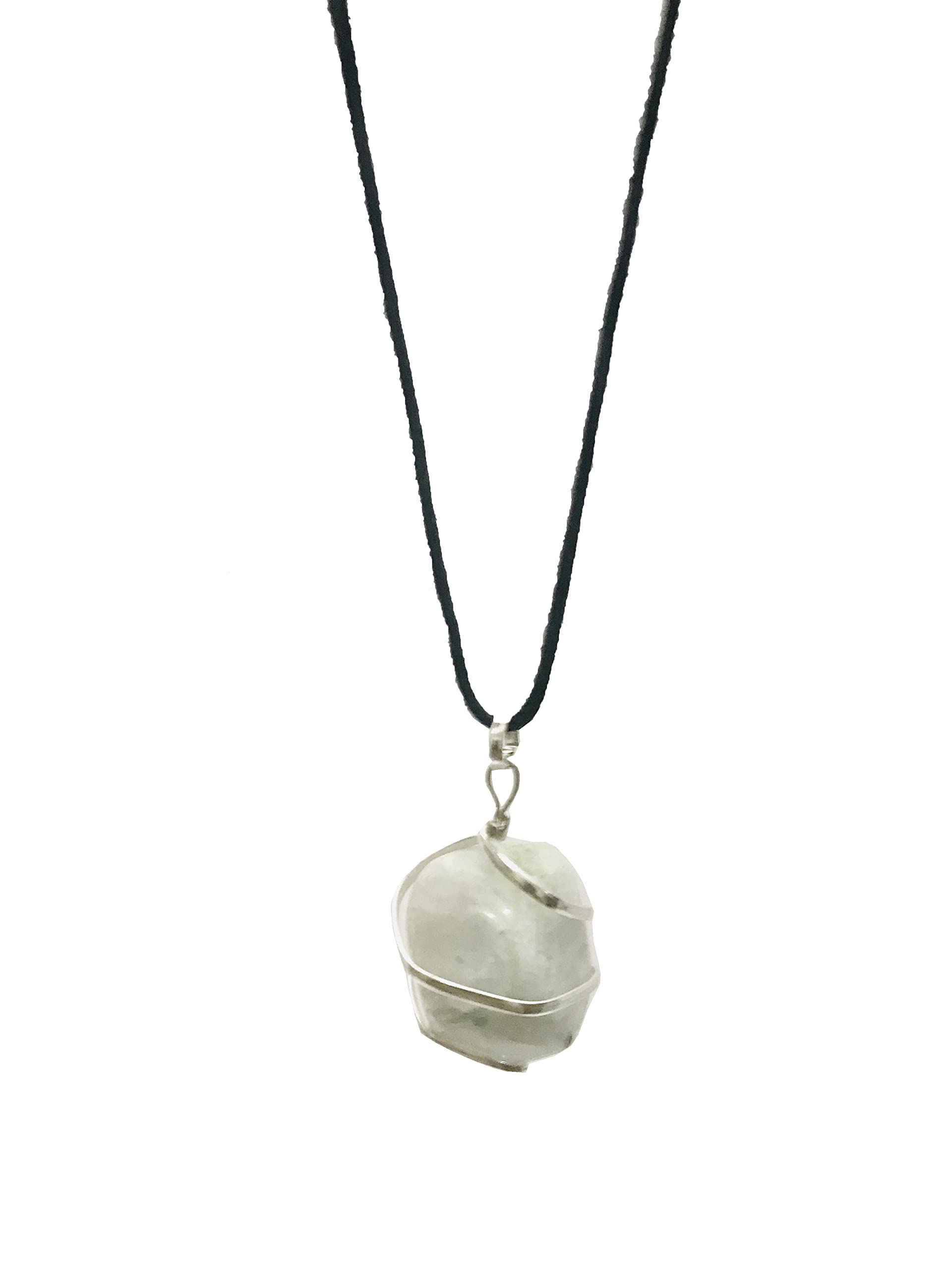 Moonstone tumbled stone close-up showing natural shimmer on Gavya necklace