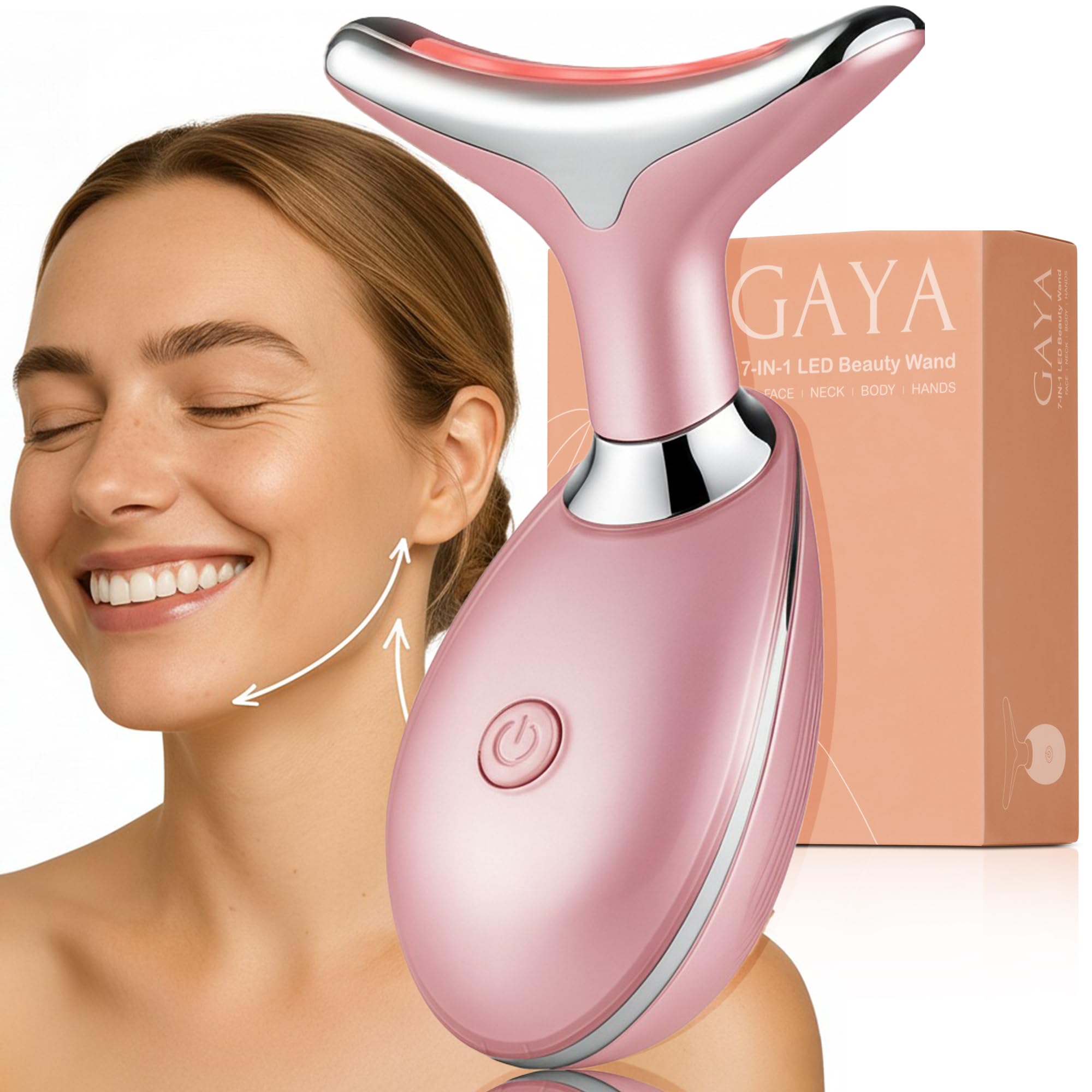 GAYA Wellness routine at-home with LED light settings and oils