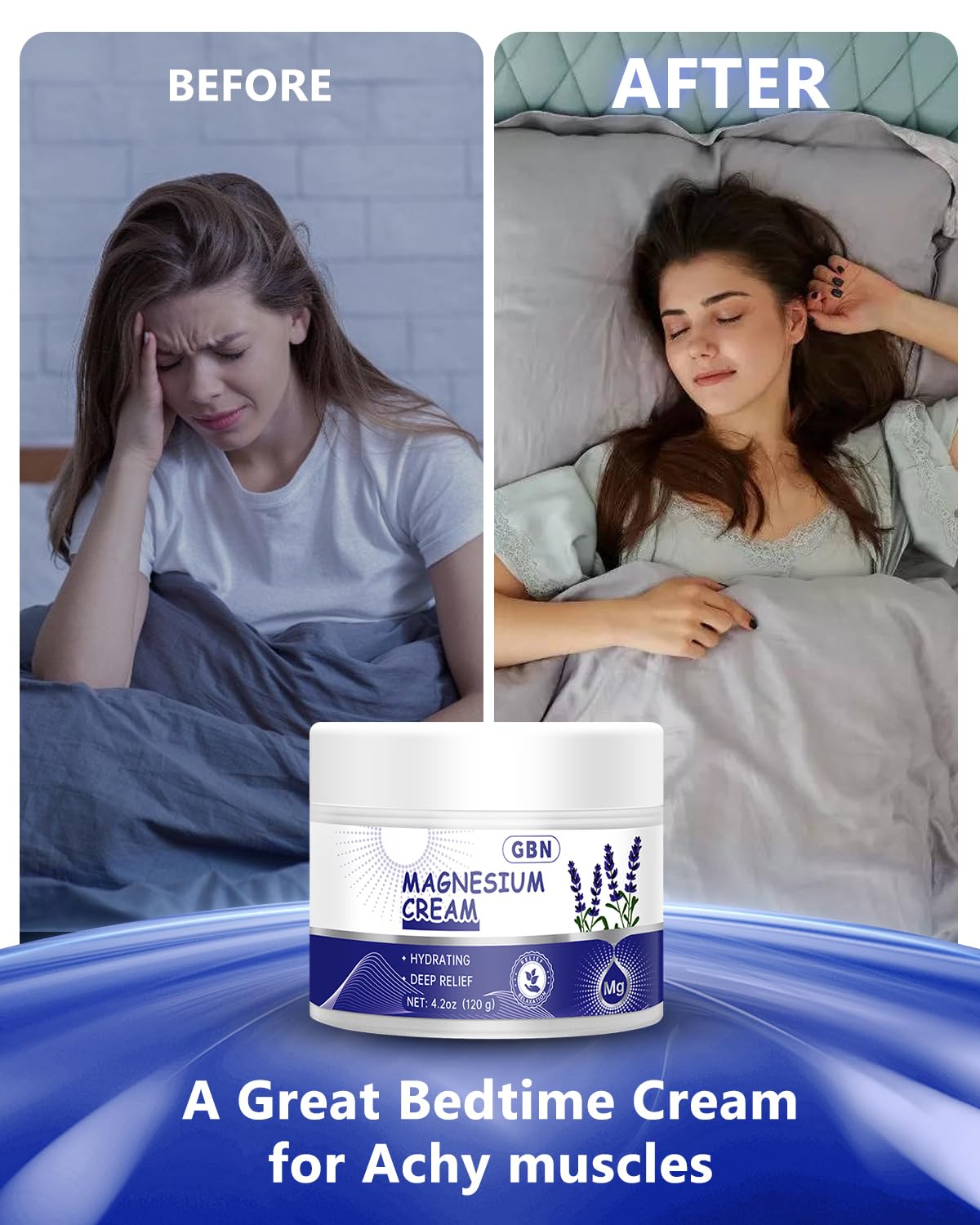 GBN Magnesium Cream grape seed oil shot suggests nourishing skin-softening properties