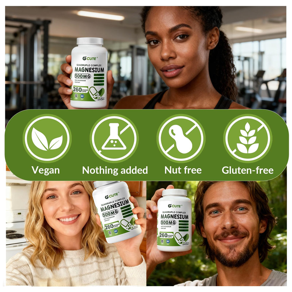 GCUTE capsules emphasize a sugar-free, gluten-free formulation