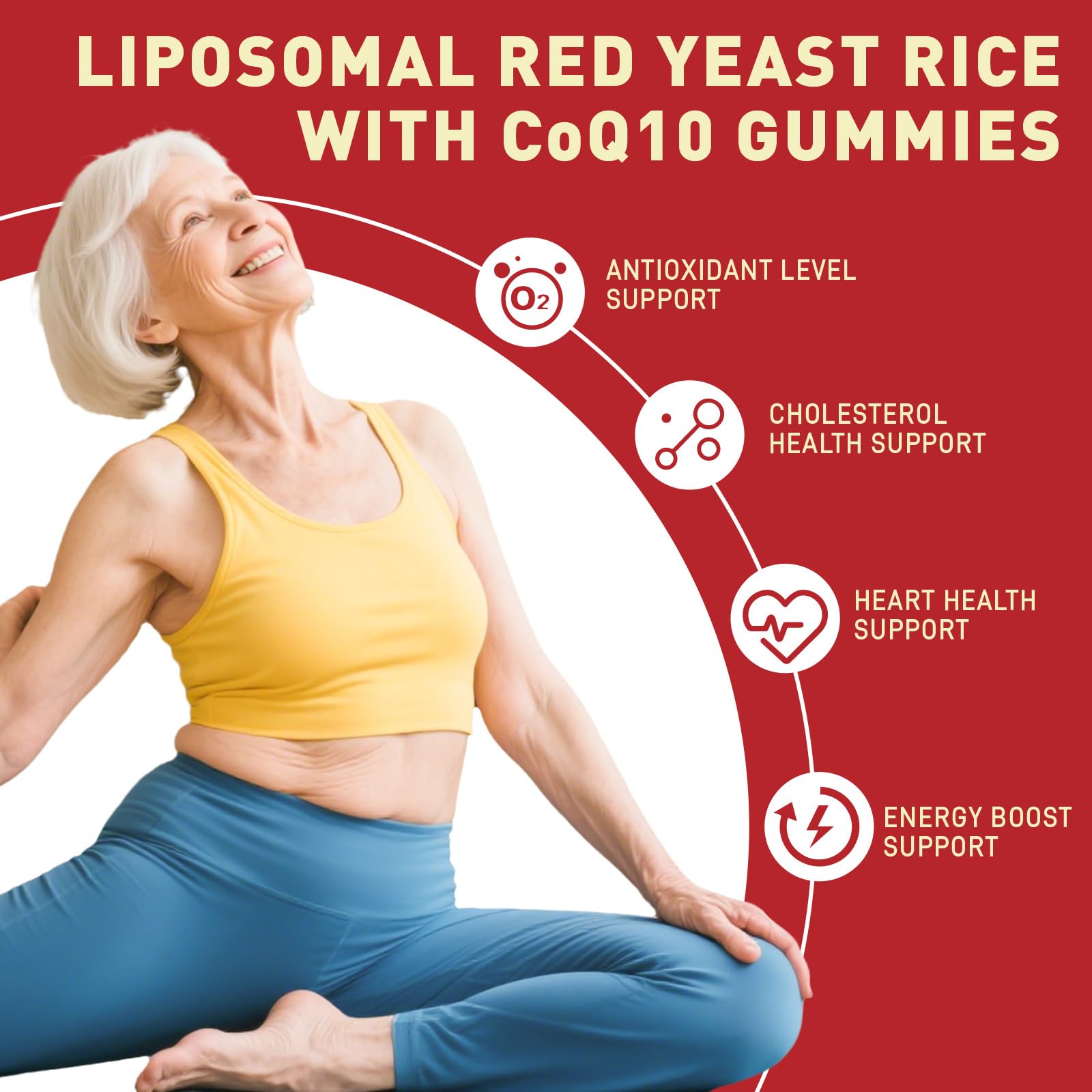 Geeoasis red yeast rice gummies close up of chewy texture and odorless garlic extract