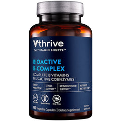 GEEGVV Vthrive bottle front showing veggie capsules for energy support.