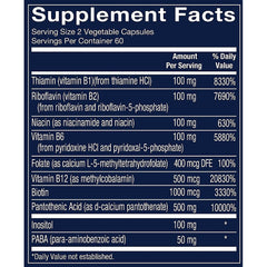 GEEGVV Vthrive capsules close-up highlights bioactive B-complex for daily energy.
