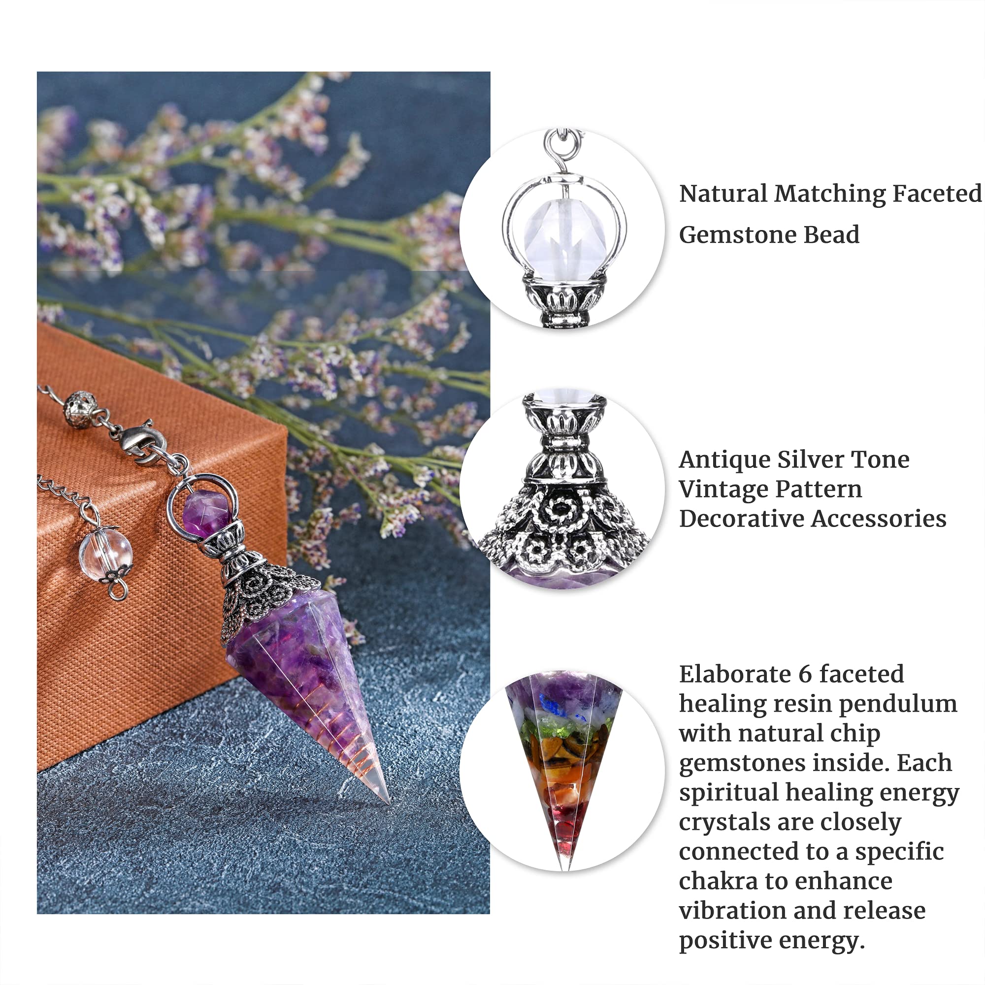 GEHECRST silver chain included for easy energy work