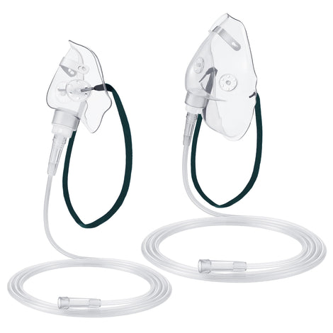 Geiserailie adult oxygen mask with 6.6 ft tubing for flexible oxygen delivery