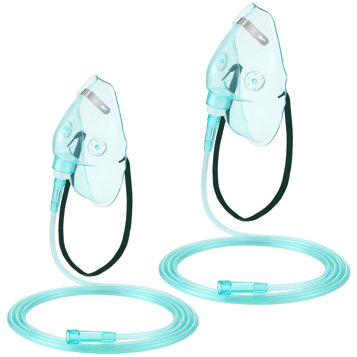 Geiserailie adult oxygen mask with transparent design for easy monitoring.