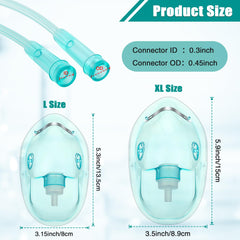 Geiserailie oxygen mask with long tubing for freedom of movement.