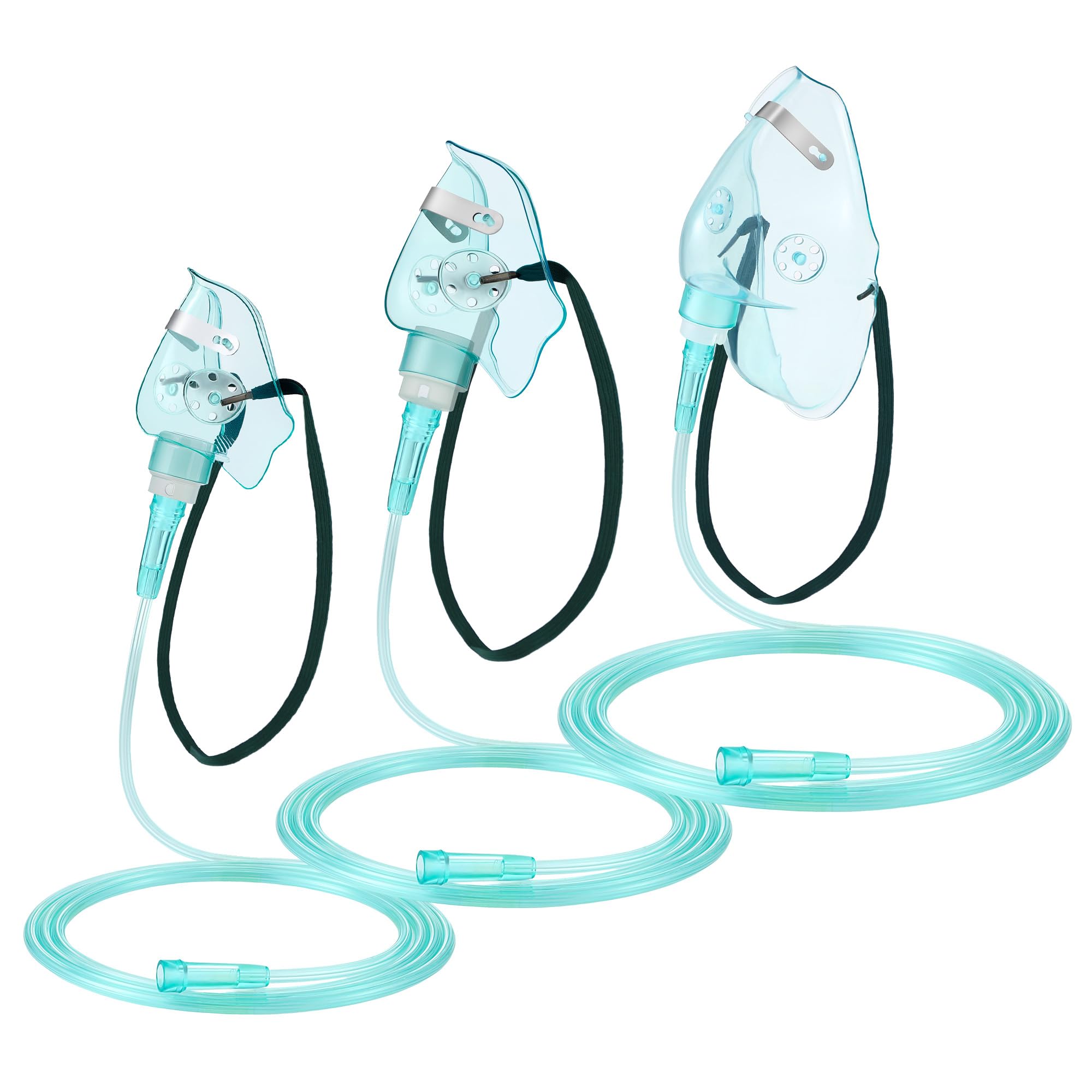 Geiserailie adult oxygen mask with 6.6 ft tubing for steady oxygen delivery