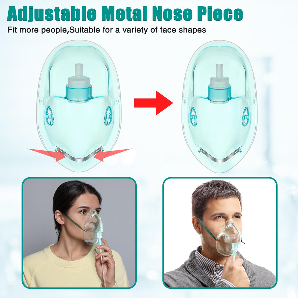 Geiserailie oxygen mask made from transparent medical-grade PVC.