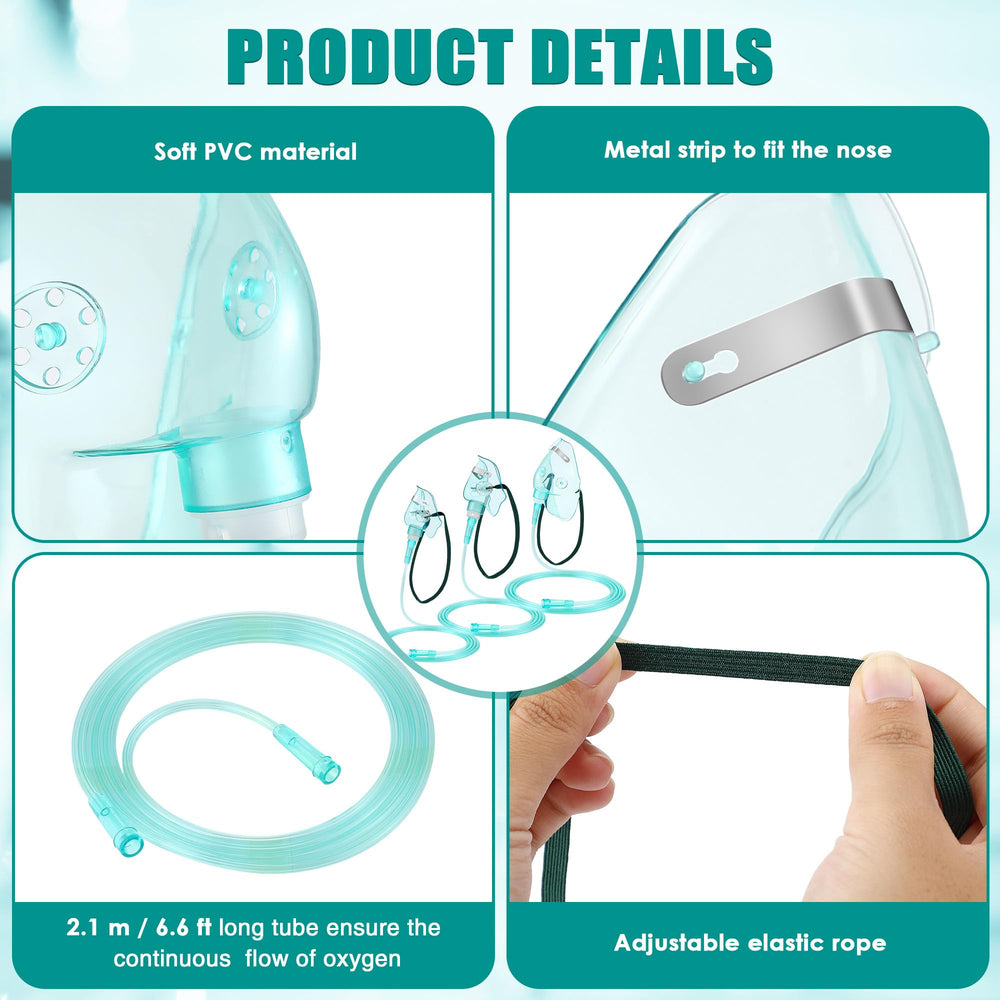 Geiserailie oxygen mask made of transparent PVC for easy monitoring