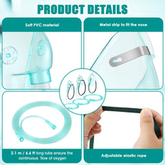 Geiserailie oxygen mask made of transparent PVC for easy monitoring
