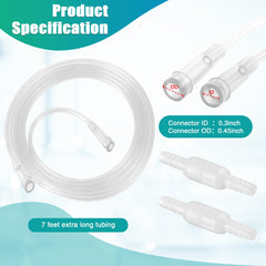 Geiserailie tubing with two connectors included for easy setup.