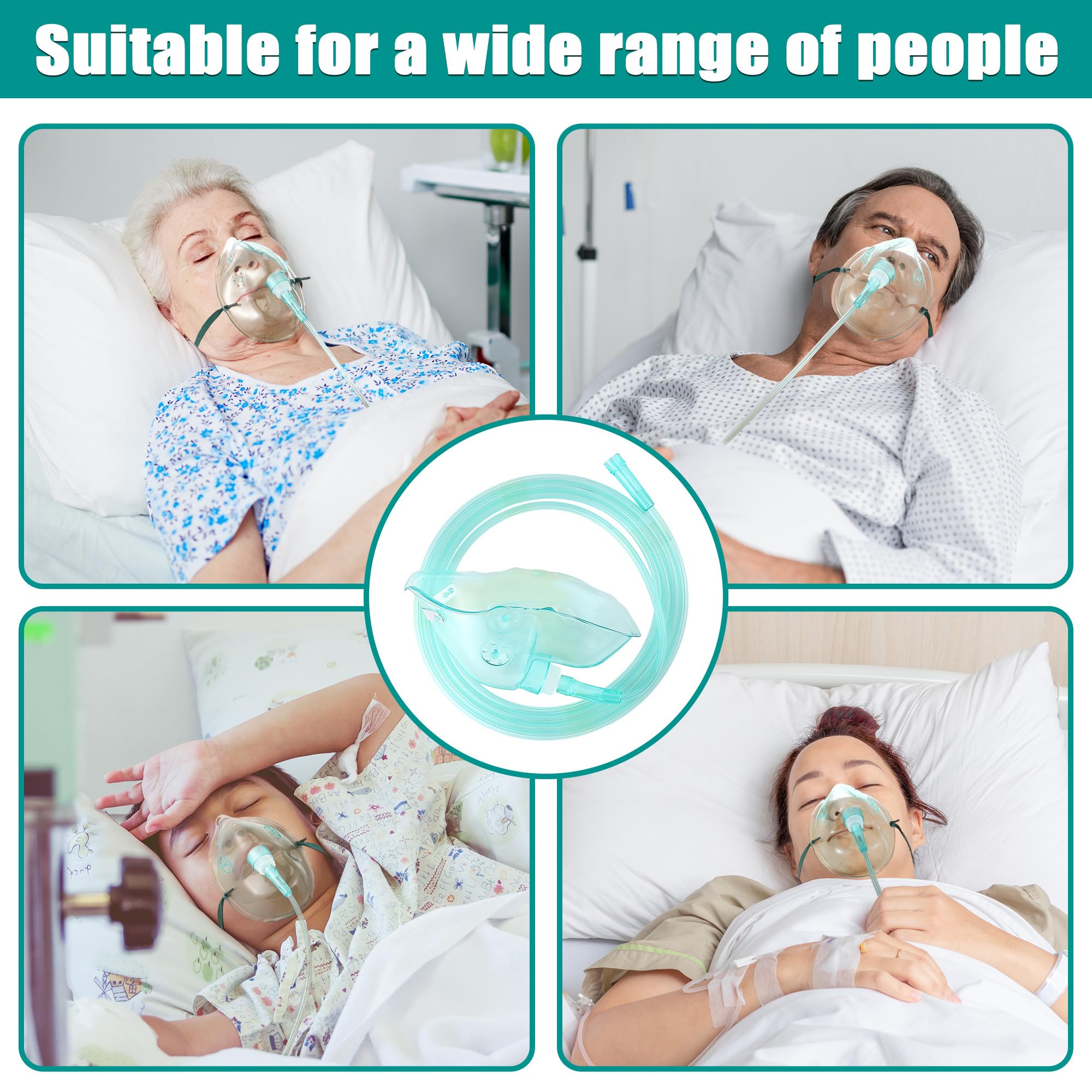 Geiserailie two-pack of adult oxygen masks for home or care use.