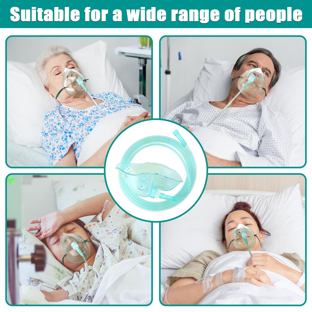 Geiserailie two-pack of adult oxygen masks for home or care use.