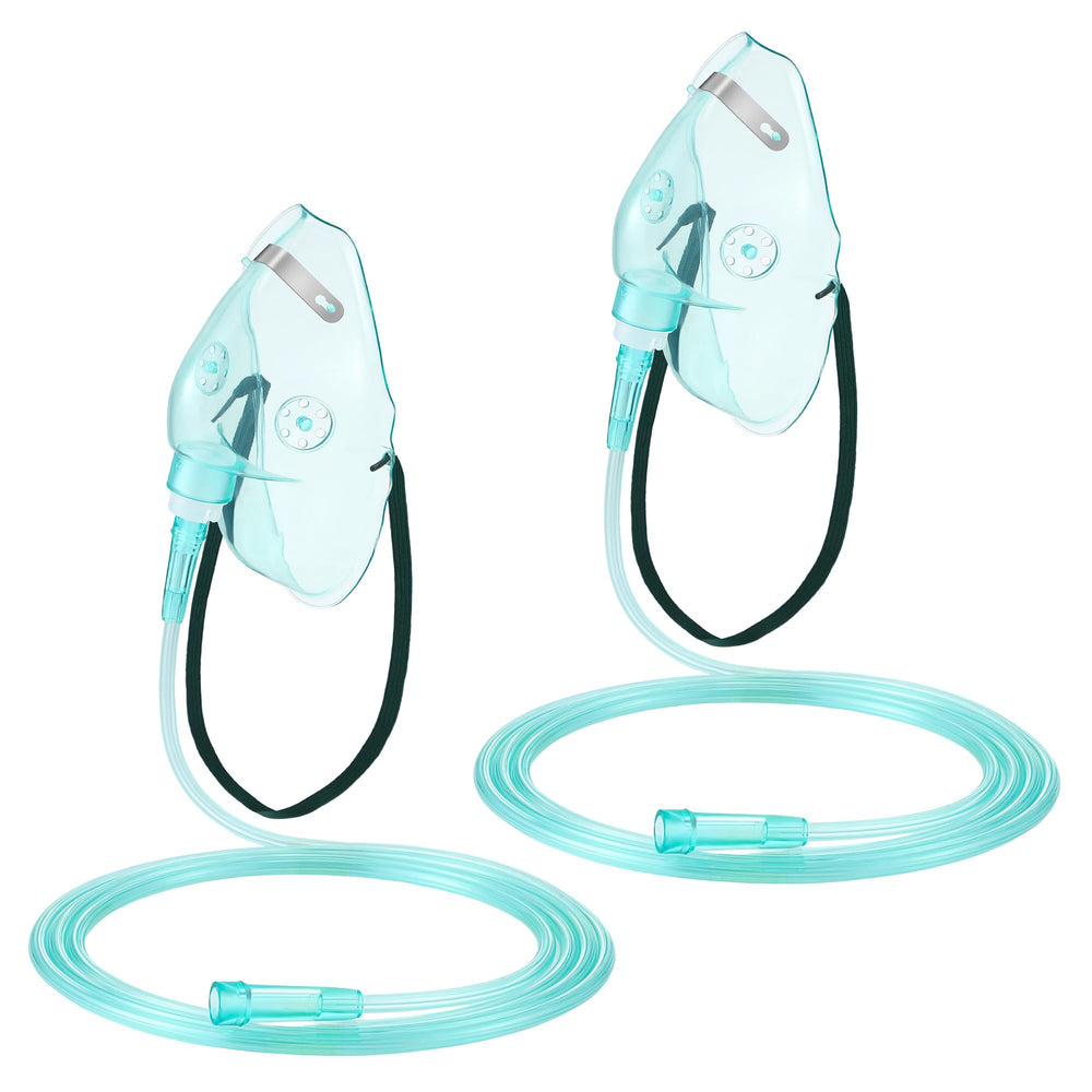 Geiserailie XL oxygen mask with tubing for stable oxygen delivery.