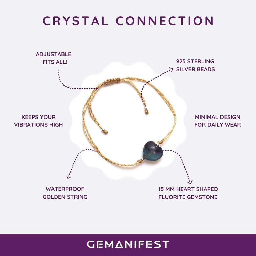 Gemanifest pocket fluorite crystal carries positive energy on the go.