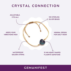Gemanifest pocket fluorite crystal carries positive energy on the go.