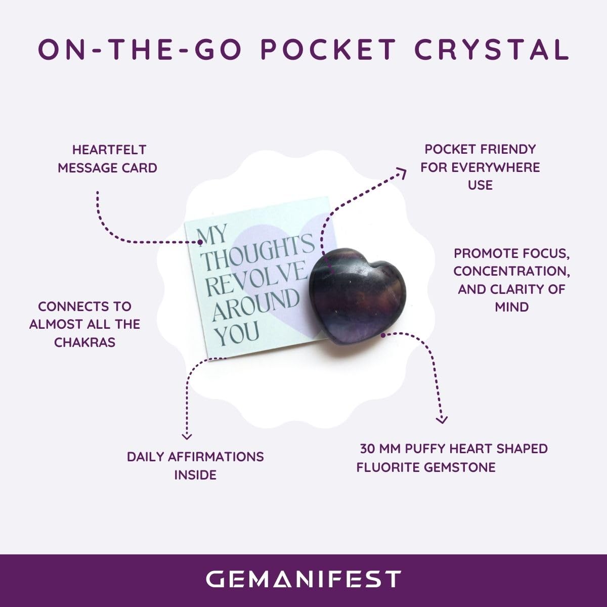 Gemanifest sentiment card adds warmth to gift.