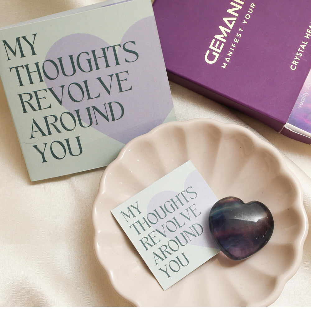 Gemanifest fluorite jewelry with silver beads shines softly.