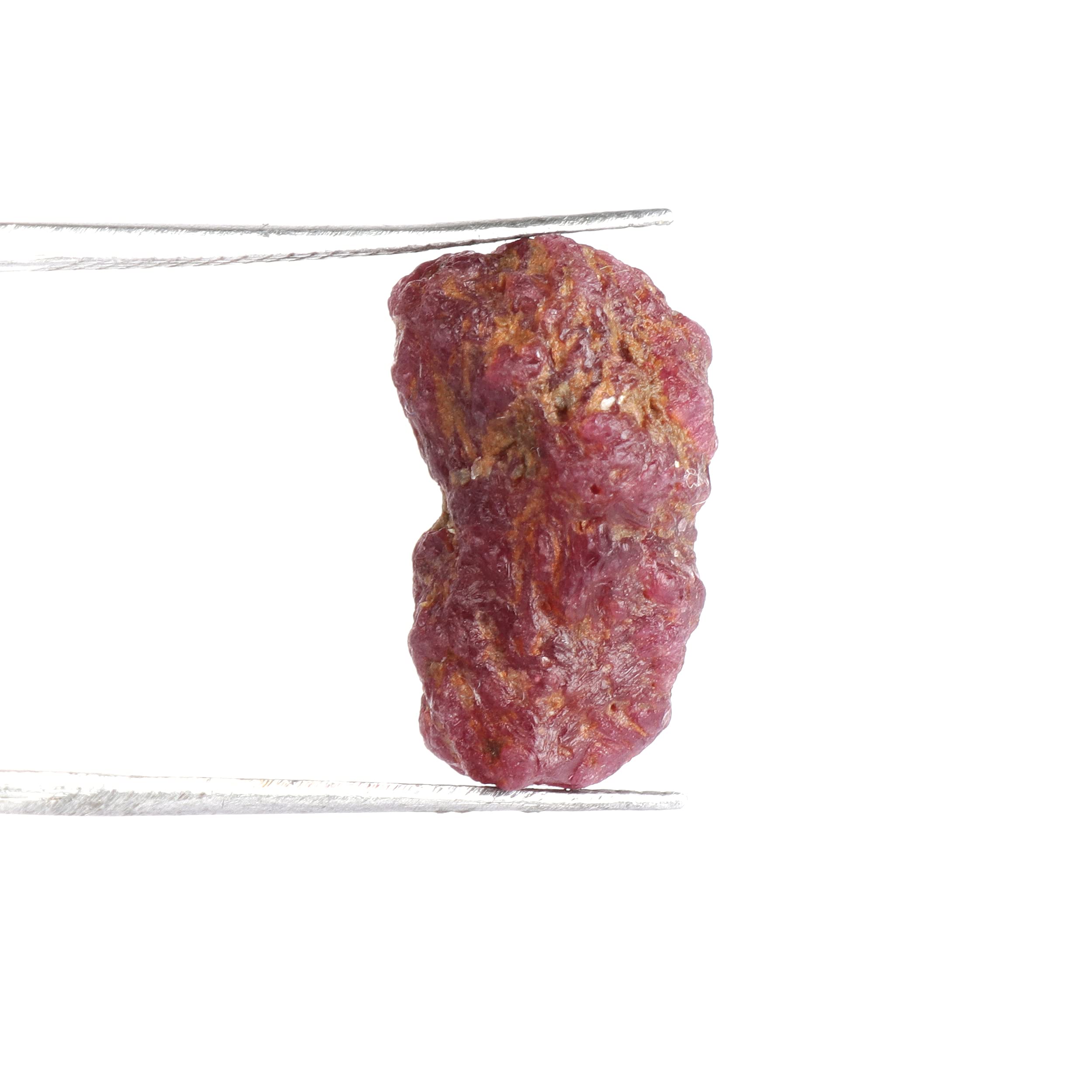 Gemhub rough red ruby crystal highlighting natural color variation for designs
