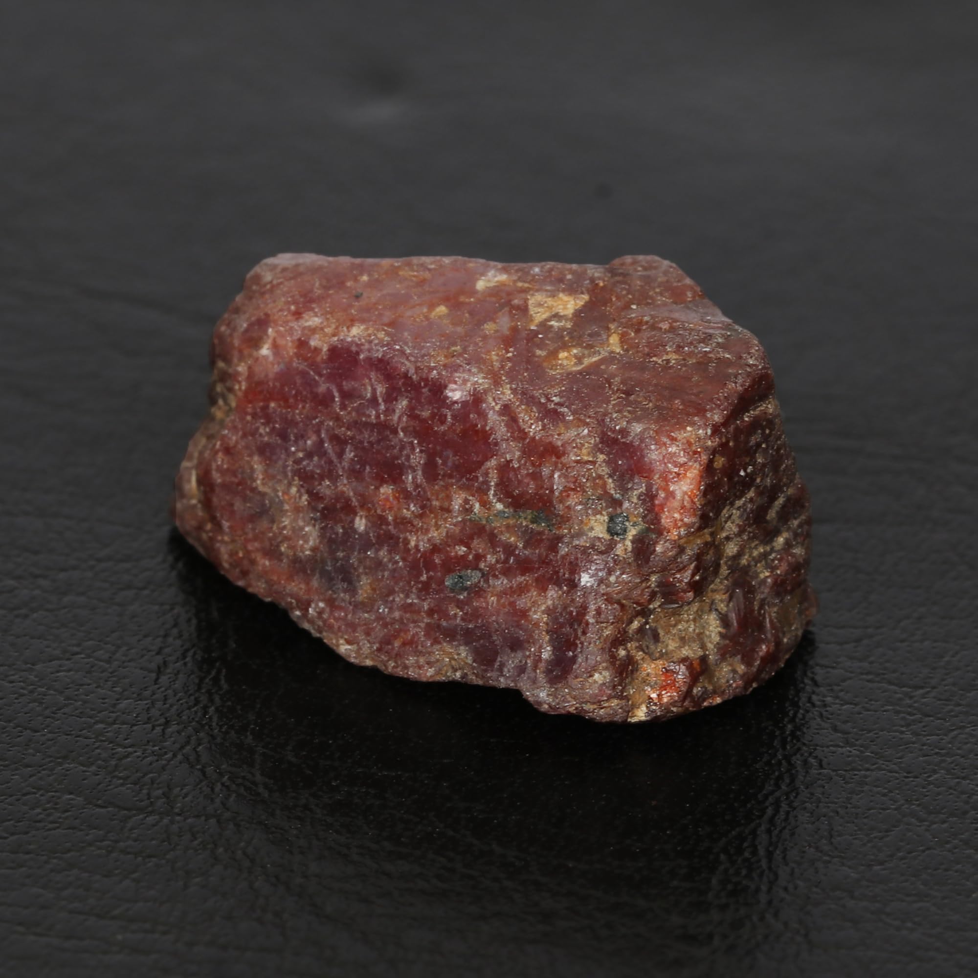 Gemhub star ruby cabochon surface showcasing deep red glow