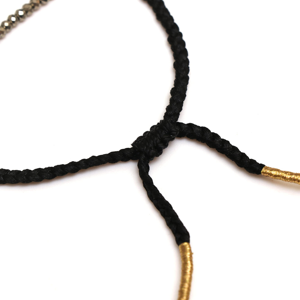 GEMPIRES bridesmaid gift-ready pyrite bracelet in elegant packaging
