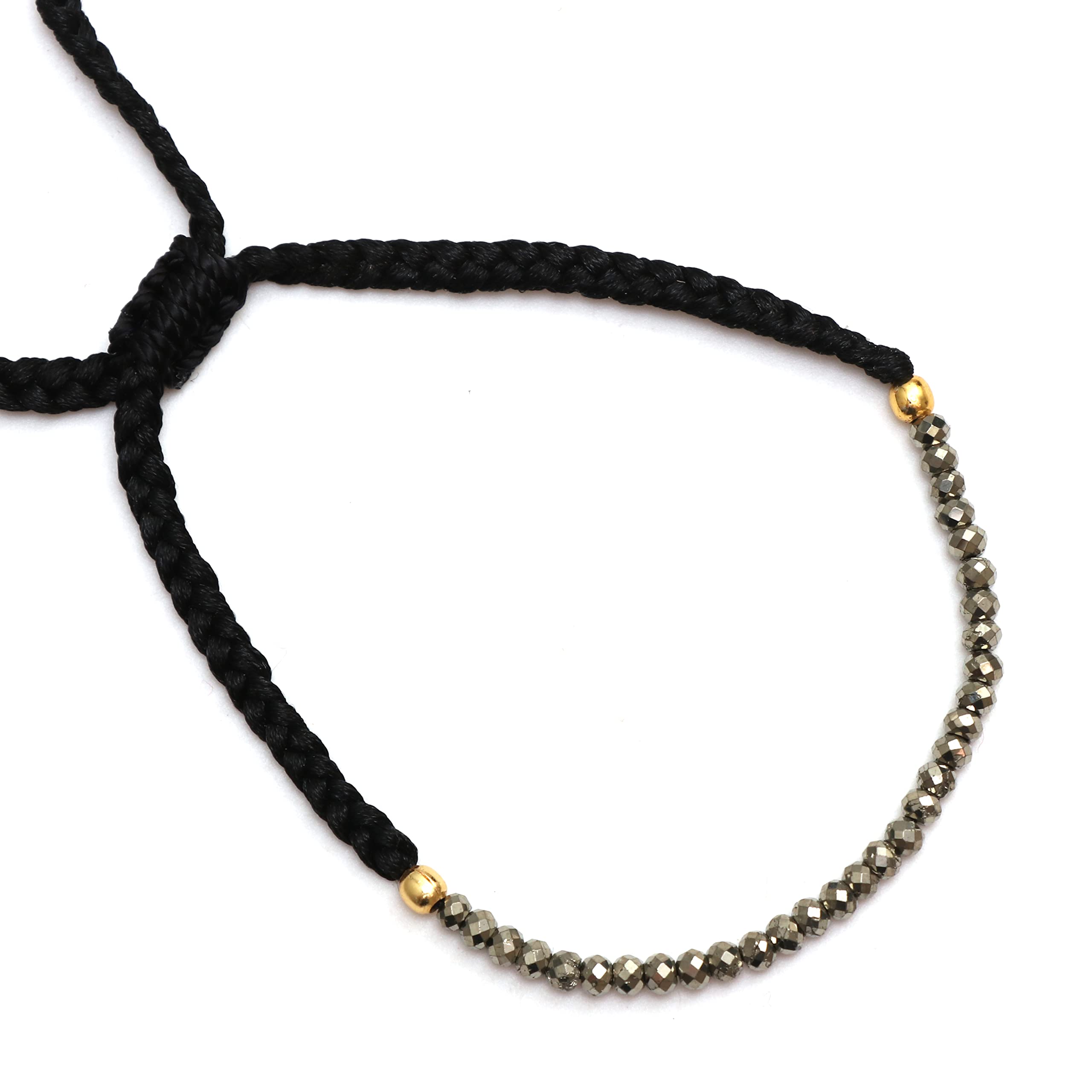 GEMPIRES minimalist pyrite bracelet worn on wrist for a modern vibe