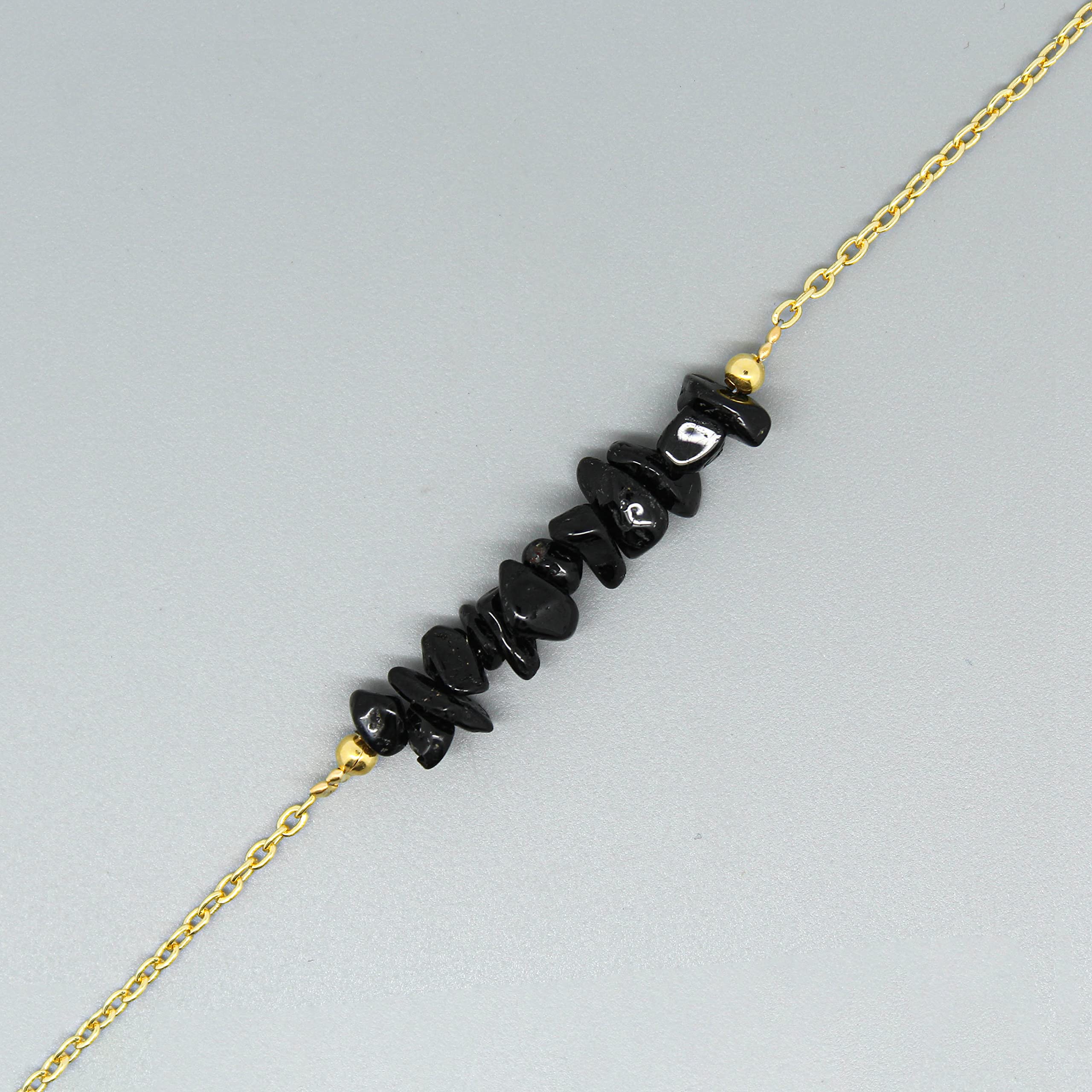 Gempires Nature's Treasure close-up detail on black tourmaline and metal clasp