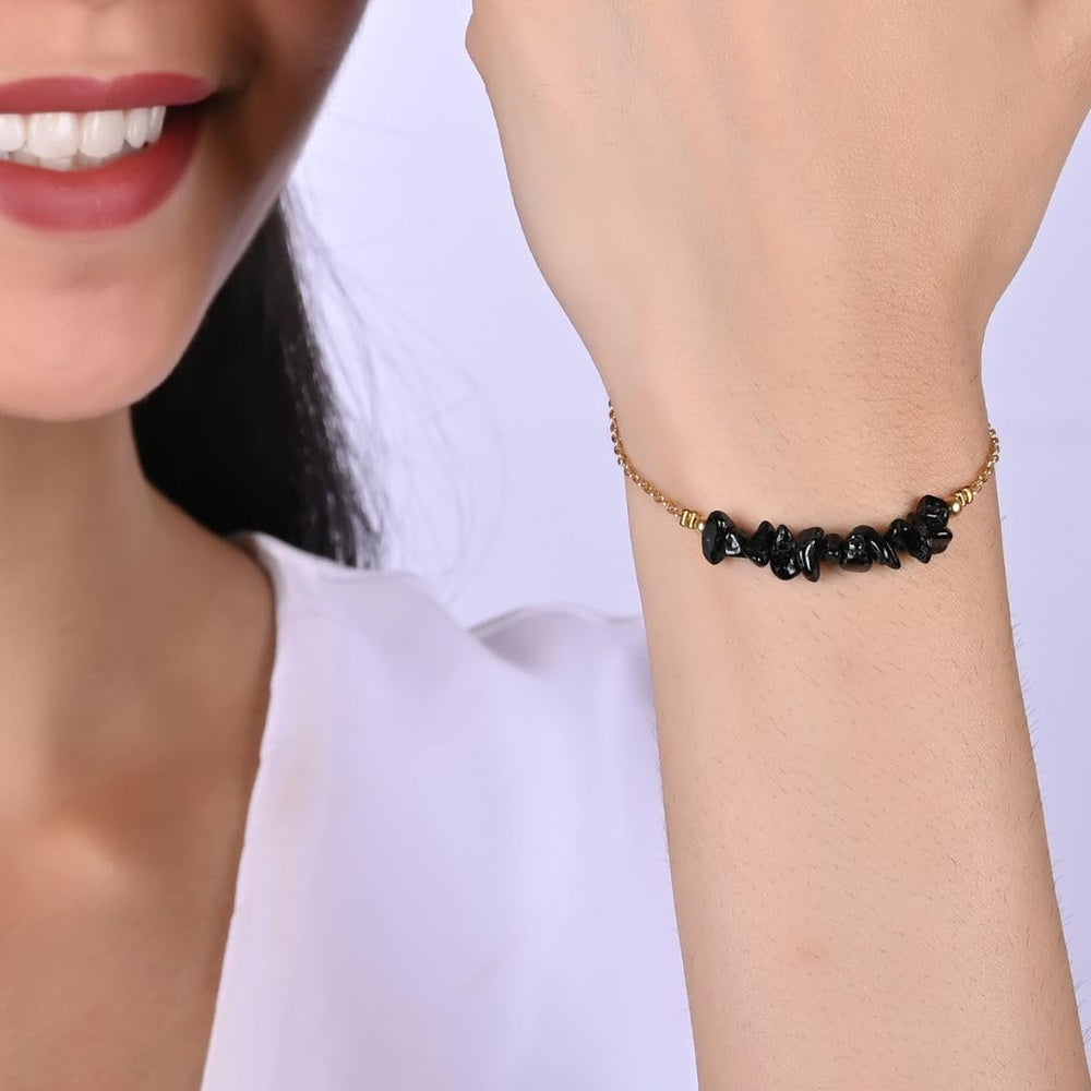 Gempires Nature's Treasure bracelet worn on wrist with adjustable 8-inch length