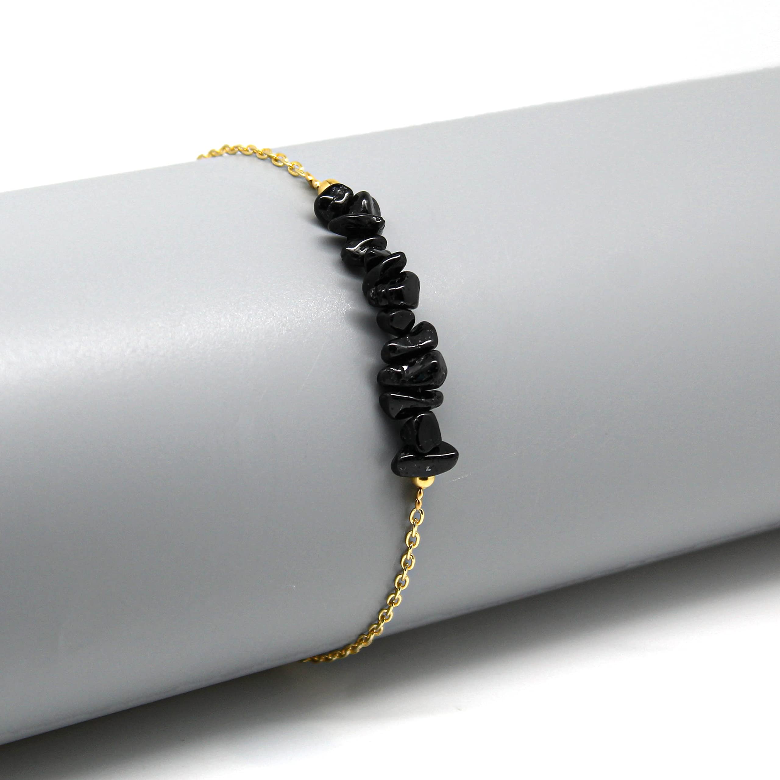 Gempires Nature's Treasure natural black tourmaline beads for bold minimalist style