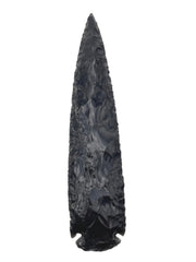 GEMSCITE Black Obsidian arrowhead front view for DIY jewelry projects
