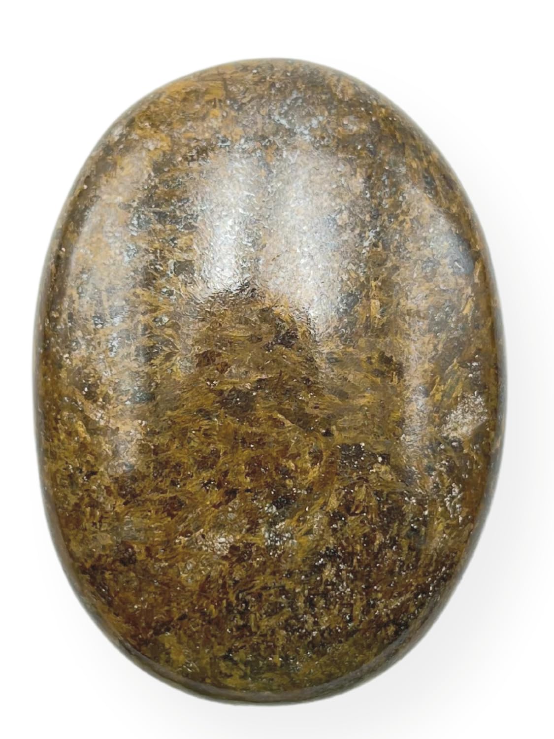 GEMSCITE Bronzite palm stone for relaxation and mindful grip during meditation.