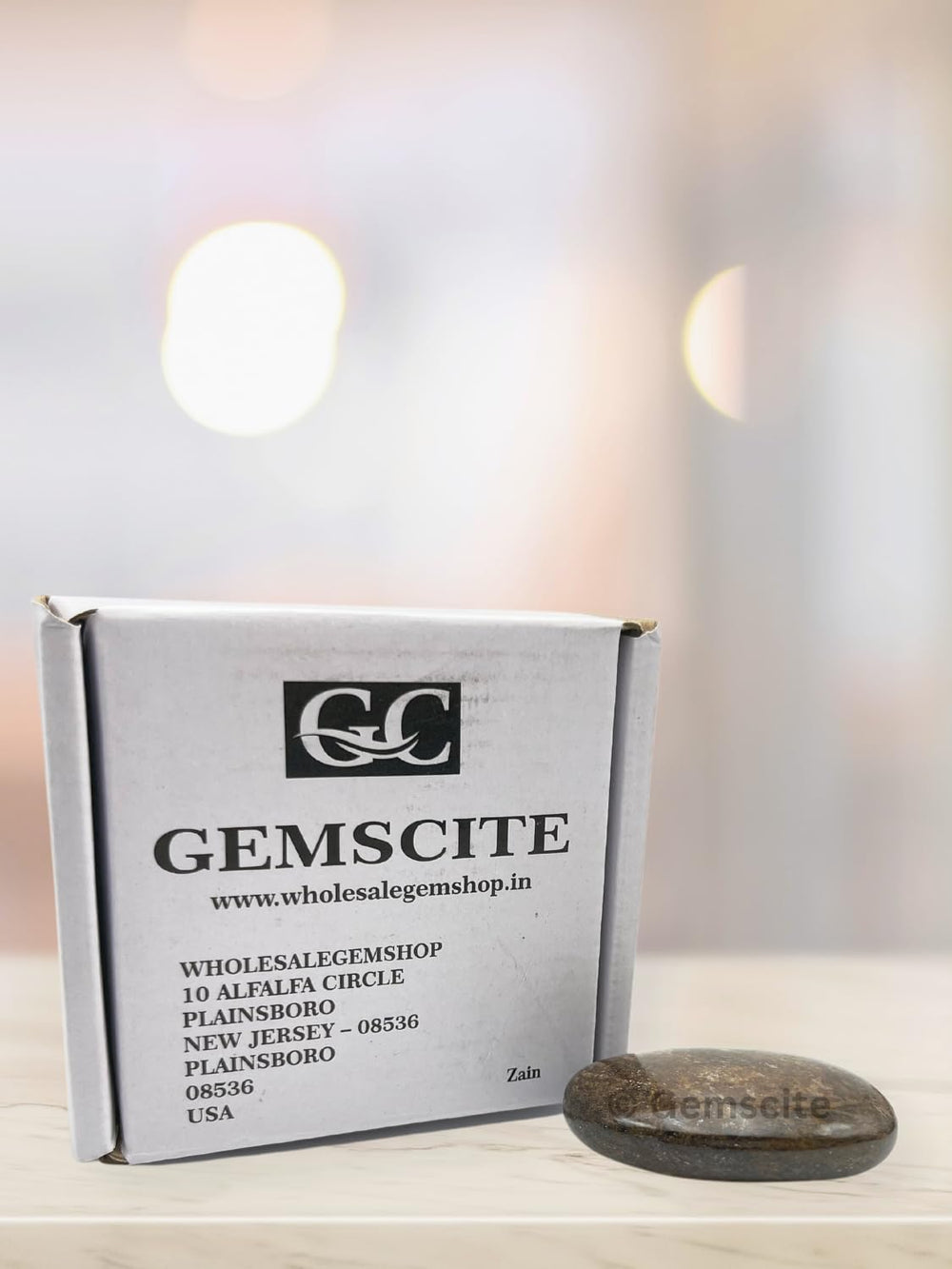 GEMSCITE Bronzite pocket stone cleansing and purifying energy between uses.