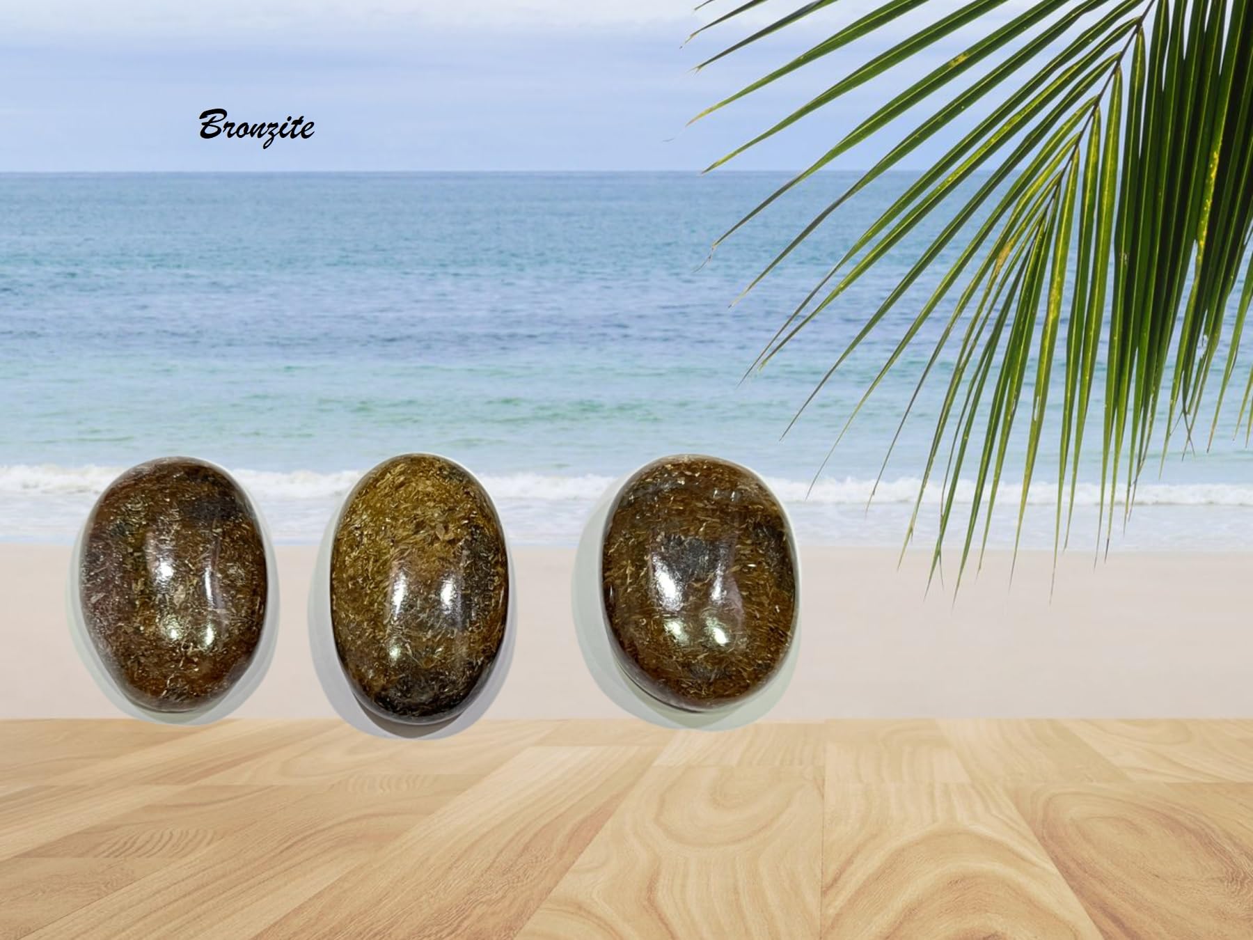 GEMSCITE Bronzite pocket stone for Reiki sessions and energy clearing rituals.