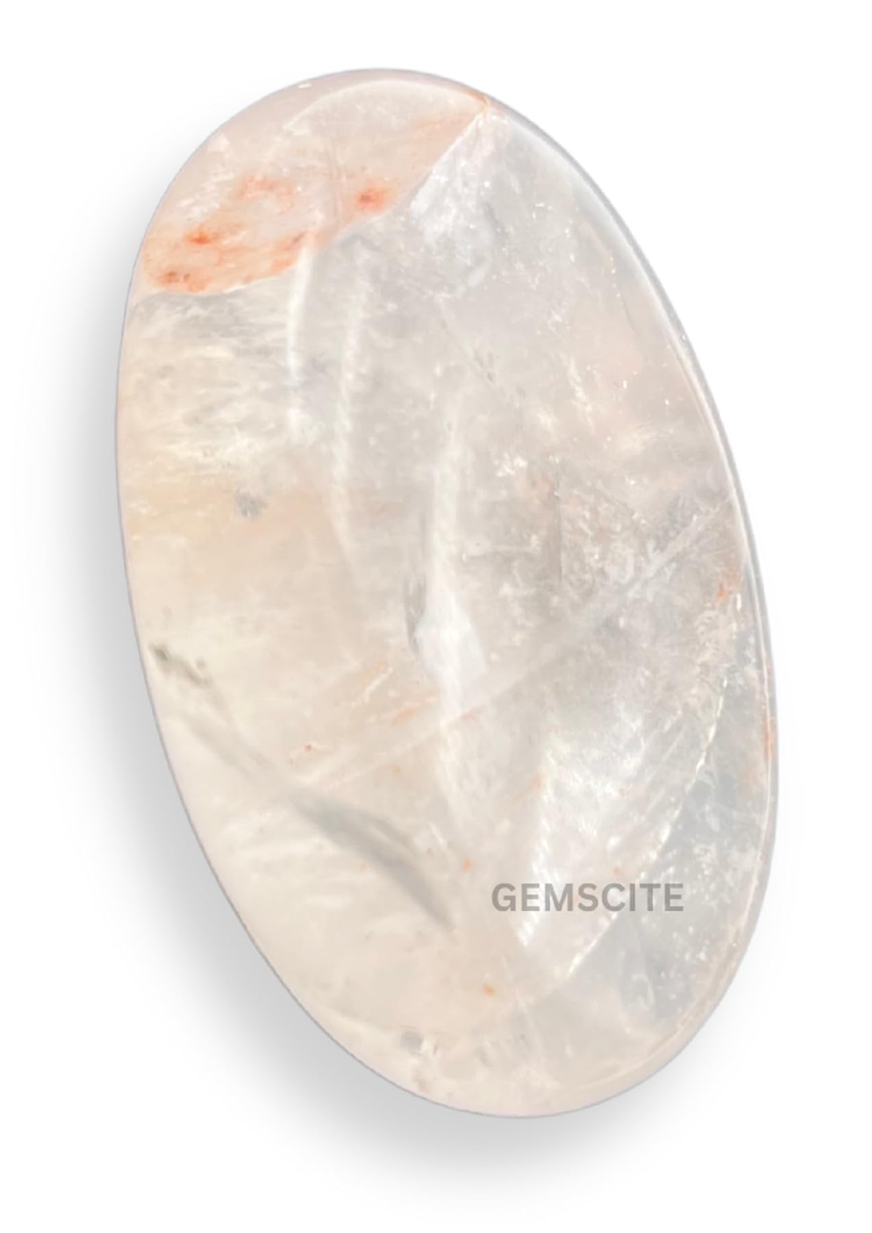 GEMSCITE hand-held palm stone closeup used for mindfulness and stress relief.