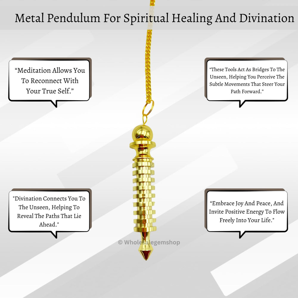 GEMSCITE compact pendulum with 6-inch chain for travel and easy handling.