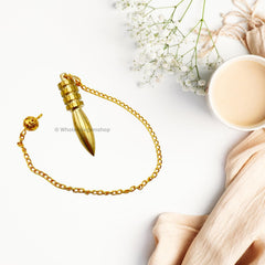 GEMSCITE velvet pouch included with the pendulum for secure storage.