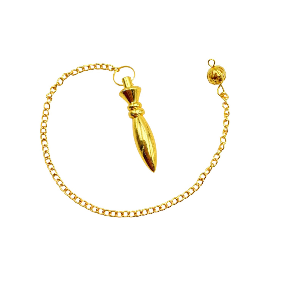 GEMSCITE Gold Karnak pendulum sphere demonstrates smooth, balanced movement for focus during practice
