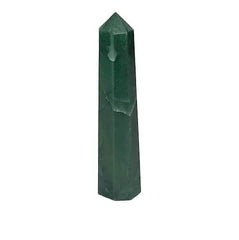 GEMSCITE Green Mica Obelisk Tower left view for meditation and focus